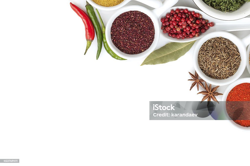 Various spices selection Various spices selection. Isolated on white background Spice Stock Photo