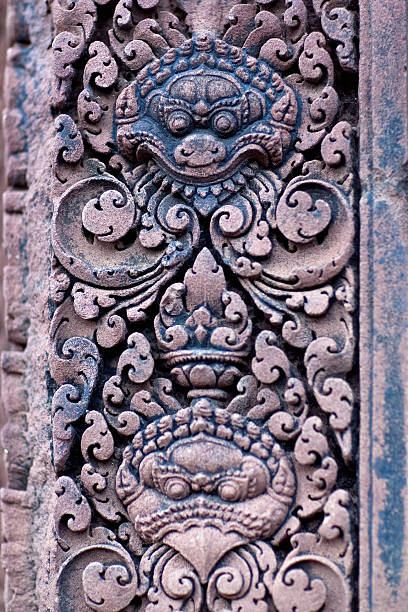 istock Bas-relief at Banteay Srey Temple, Cambodia 453771799