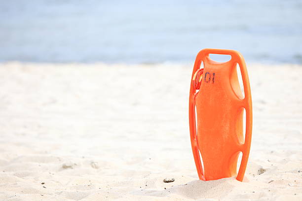 istock Lifeguard beach rescue equipment 453772991