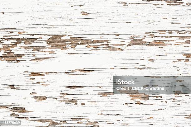 Flaking White Paint Stock Photo - Download Image Now - Backgrounds, Brown, Horizontal