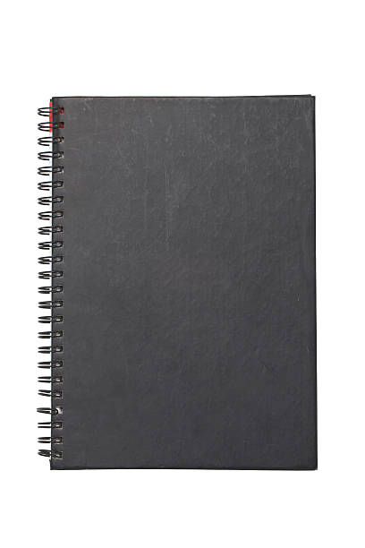 istock Black hard cover notebook with ring binder isolated on white. 453782489