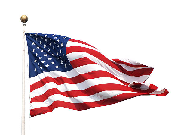La bandera estadounidense en una esfera - foto de stock