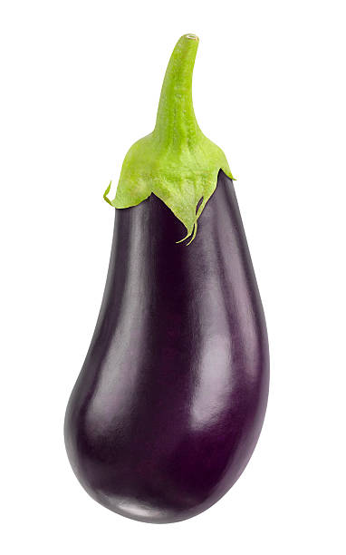 изолированные на белый баклажан - eggplant vegetable isolated freshness стоковые фото и изображения