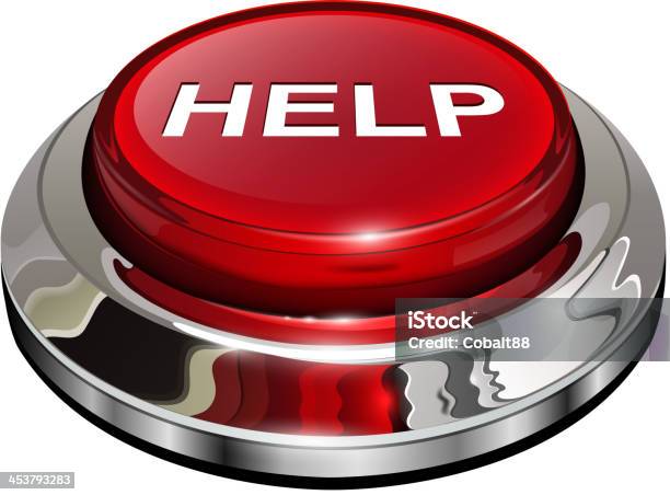 Help Button Stock Illustration - Download Image Now - Accidents and Disasters, Activity, Assistance