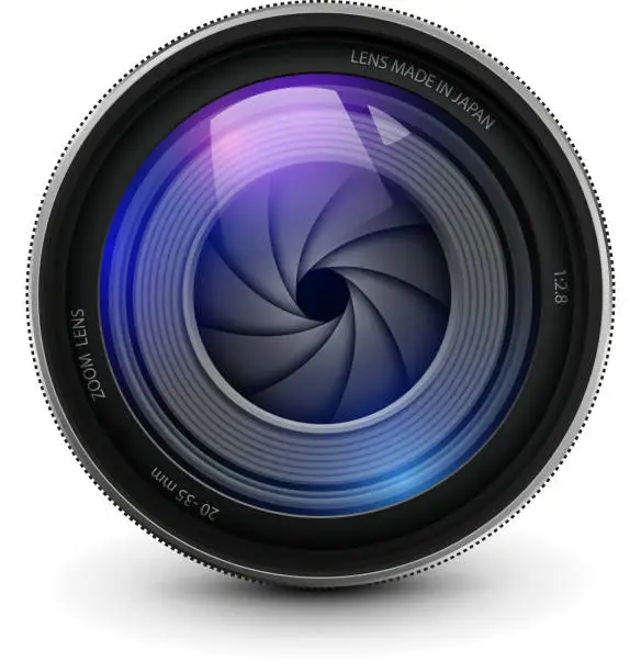 Vector illustration of camera lens