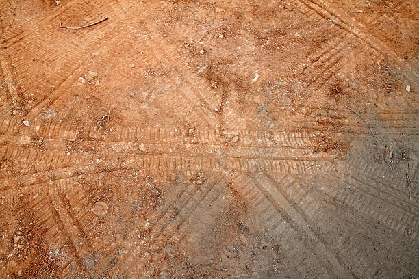 istock Tyre mark on the ground 453800357