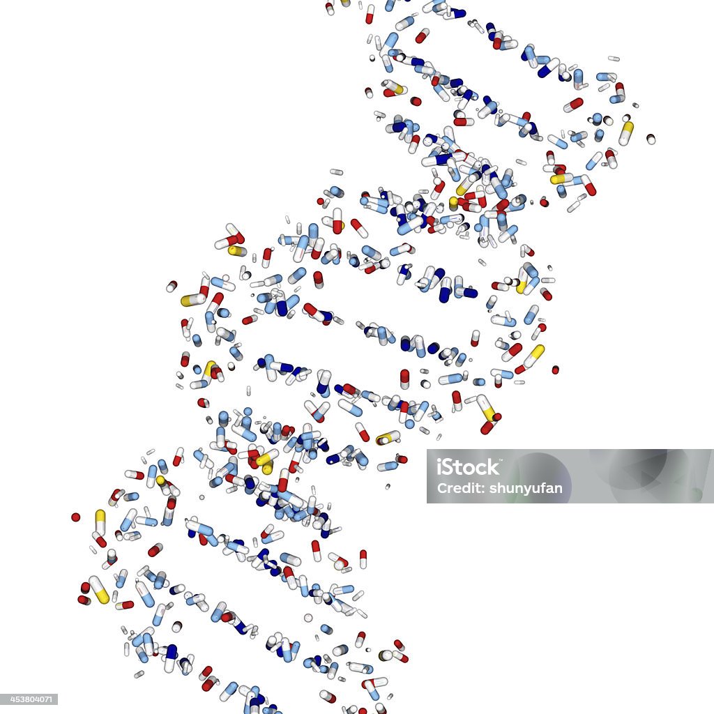 DrugModel: DNA cápsulas - Foto de stock de Carta - Documento royalty-free