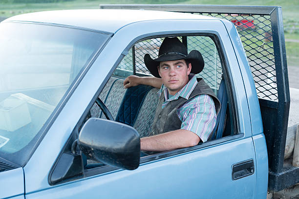istock Cowboy in his pick up 453804307