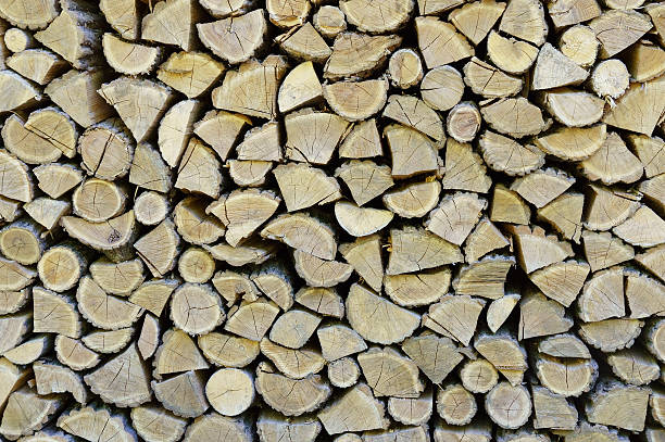 Stacked Firewood stock photo