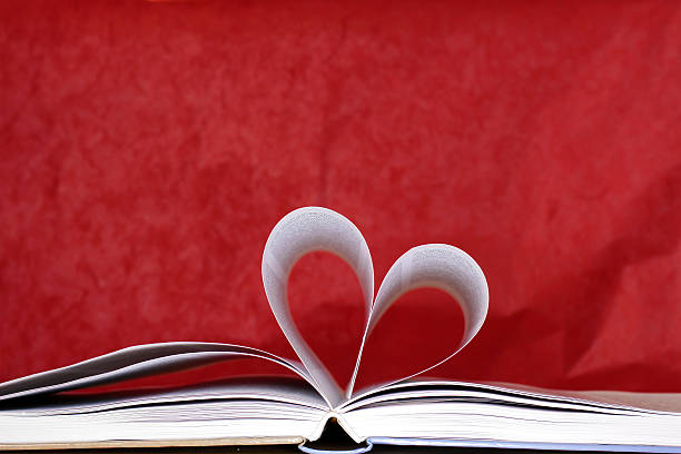 istock Heart shape of book pages 453806899