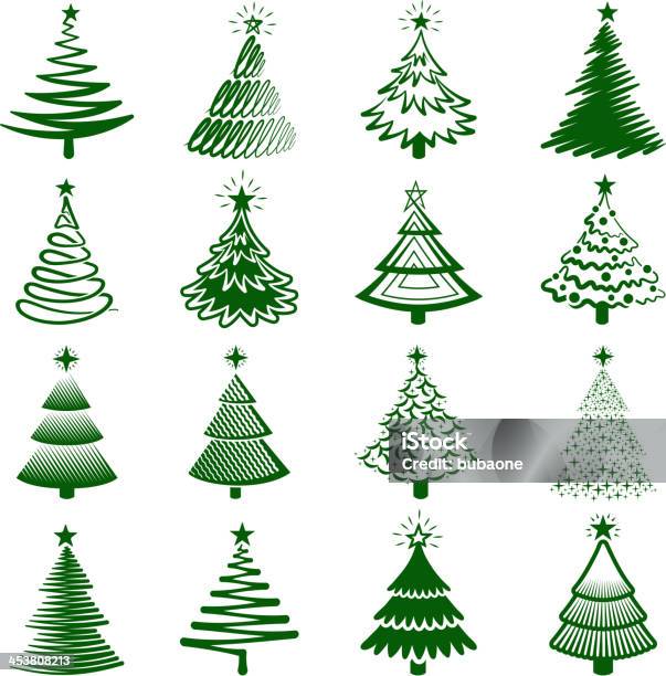 Albero Di Natale Royaltyfree Collezione Di Illustrazioni Vettoriali - Immagini vettoriali stock e altre immagini di Illustrazione