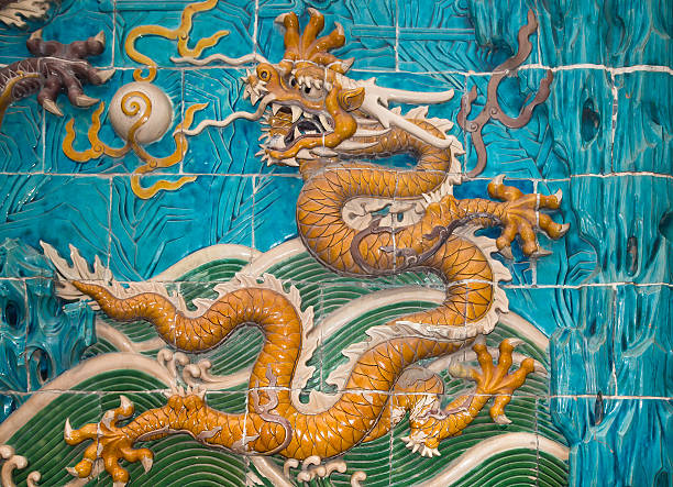 istock Dragon sculpture. Beijing, China 453815545