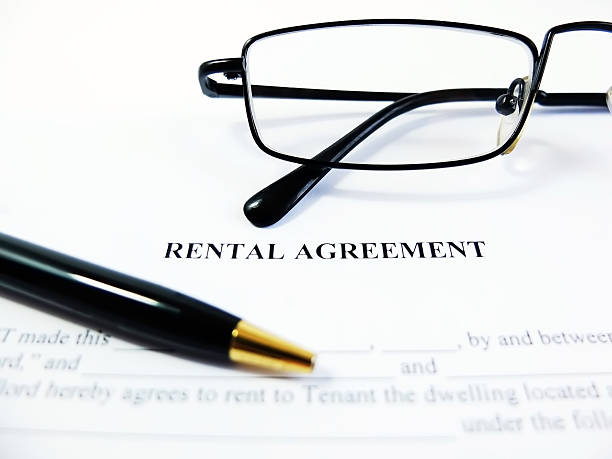 istock Rental Agreement with Pen and Glasses Close Up 453817807