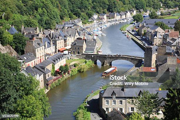 Dinan On The Rance Brittany France Stock Photo - Download Image Now - Estuary, Rance River, Bridge - Built Structure