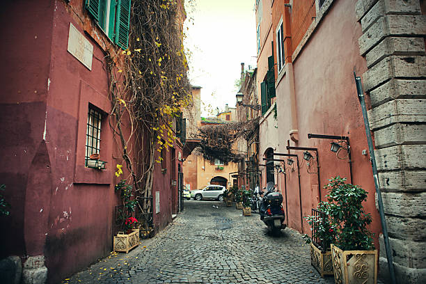 istock Old street in Rome, Italy 453820761