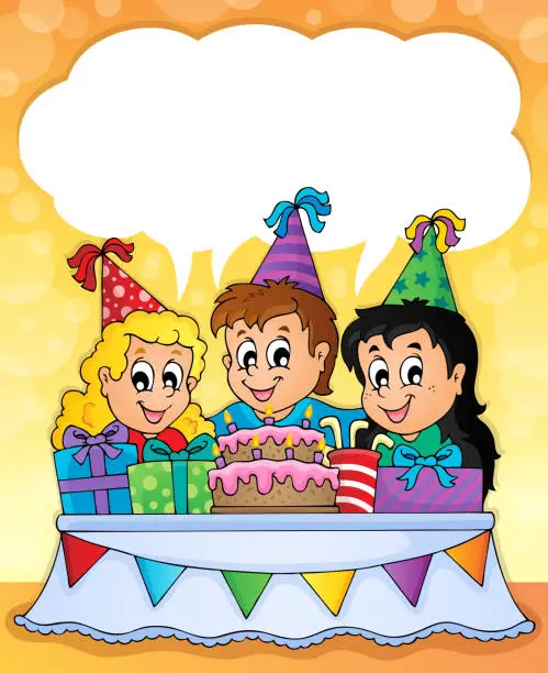 Vector illustration of Kids party theme image 2