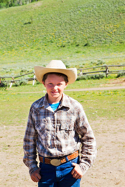 istock Boy Wearing A Cowboy Hat 453825053