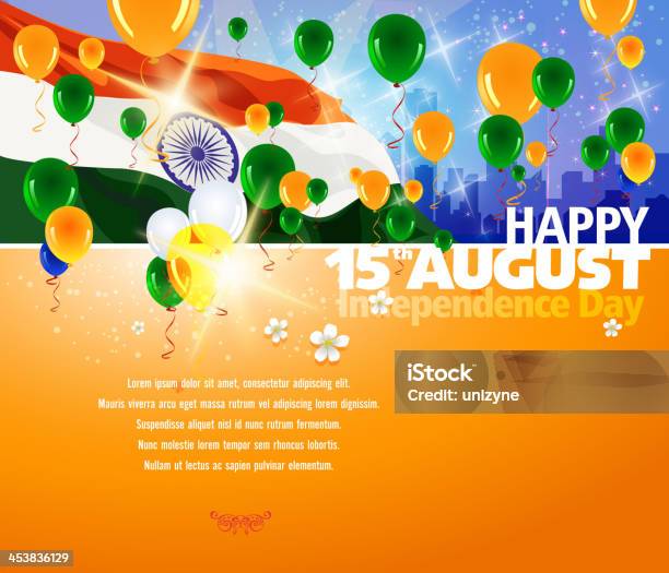 독립기념일 기념 India 국기에 대한 스톡 벡터 아트 및 기타 이미지 - 국기, 기, 꽃 한송이