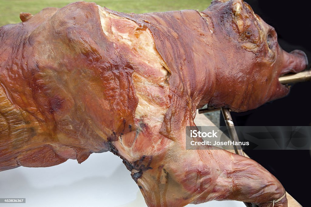 Grilled Pork meat Grilled pig, pork meat - pig grilled traditional outside of restaurant Animal Body Part Stock Photo