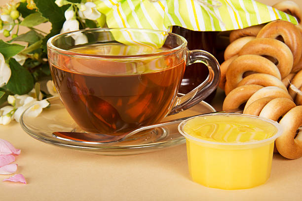 istock Close-up cup of tea with honey 453836637