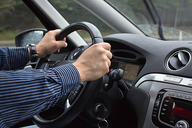 Driving a Car stock photo