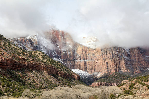 istock Foggy morning at Zion 453837035