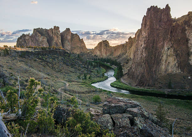 istock Smith Rock State Park, Oregon, WA at Sunset 453841101