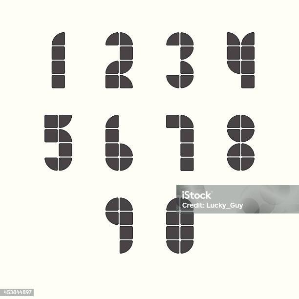 Simple Number Layout Simple Tiled Numbers Vector Stock Illustration - Download Image Now ...