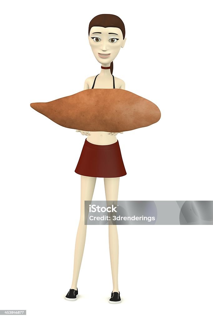 Personnage de dessin animé de patate douce - Photo de Affaires libre de droits