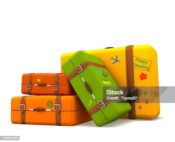 Traveling Suitcases Stock Photo - Download Image Now - White Background, Suitcase, Luggage