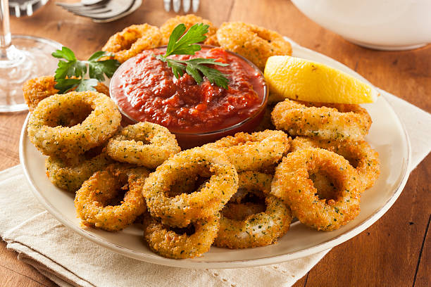 istock Homemade Fried Breaded Calamari 453851357