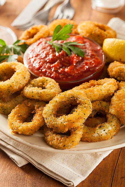 istock Homemade Fried Breaded Calamari 453851381