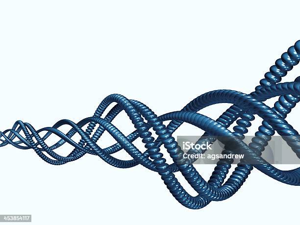 Blue Helix Stock Photo - Download Image Now - Abstract, Arrangement, Atom