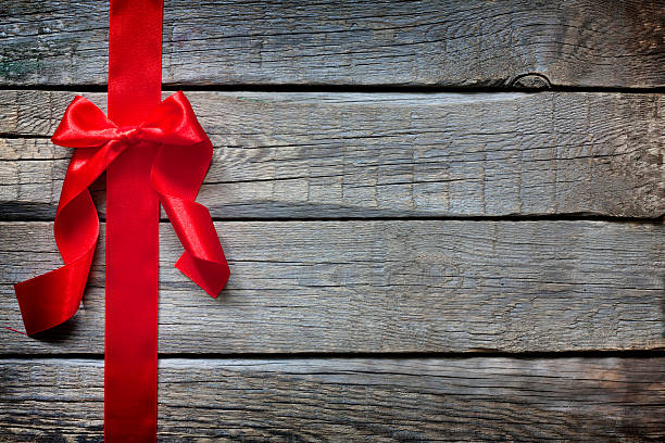 istock Christmas abstract background with red ribbon 453854121