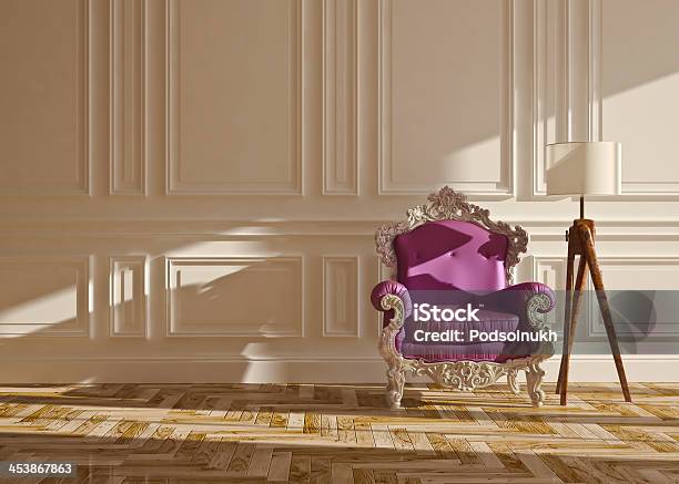 Room Interior With Classic Designed Chair Stock Photo - Download Image Now - Indoors, Palace, Apartment