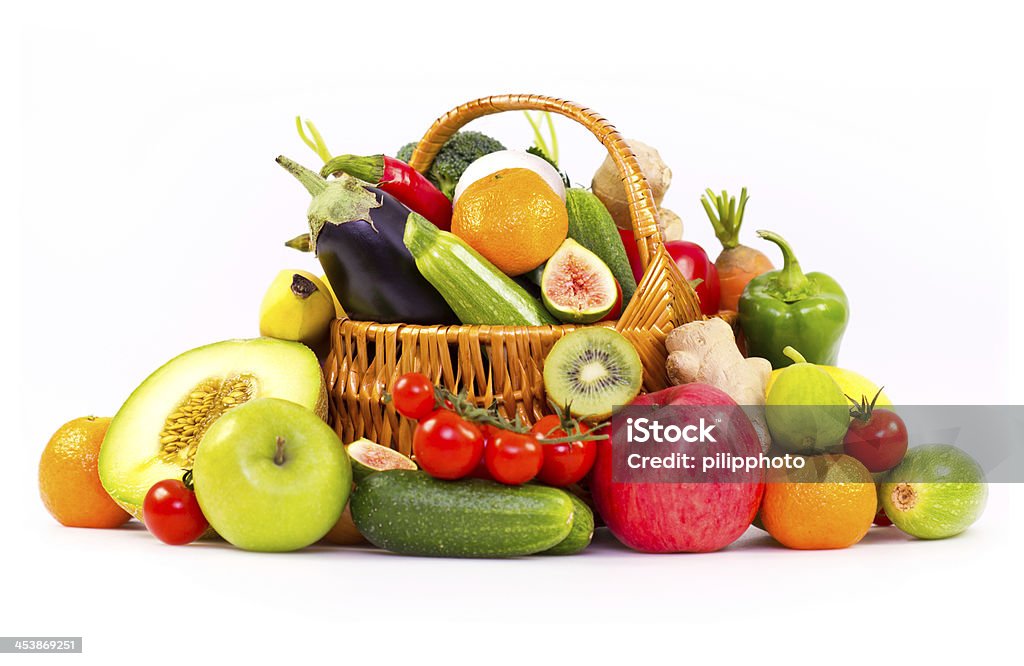 Frescos de frutas y verduras orgánicas - Foto de stock de Agricultura libre de derechos