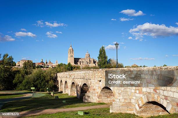 Ancient Roman Bridge With A View Of Salamanca Stock Photo - Download Image Now - Ancient, Antique, Architecture