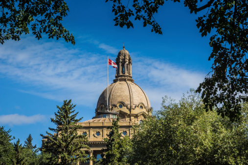 The Alberta Legislature Building is located in Edmonton, Alberta, and is the meeting place of the Legislative Assembly and the Executive Council.