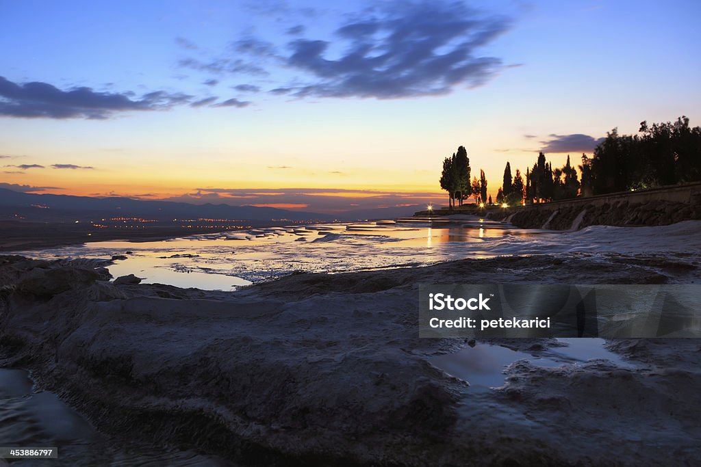 Pamukkale Night - Hierapolis Pamukkale, meaning   Aegean Turkey Stock Photo