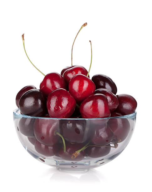 istock Ripe cherries in a glass bowl 453891927