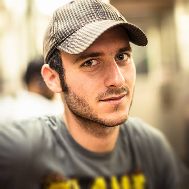 istock Serious man with hat on the metro 453892081