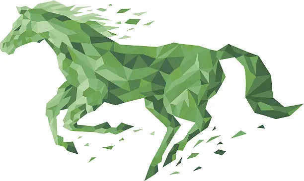 Vector illustration of Emerald Horse