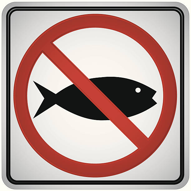 znak zakaz łowienia ryb. - no fishing stock illustrations