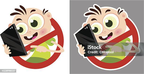 Stop Phubbing Stock Illustration - Download Image Now - Addict, Animal, Boys