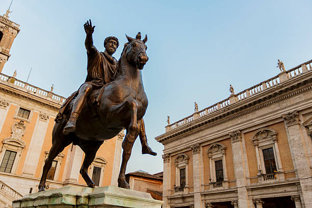 istock Marcus Aurelius statue on Piazza del Campidoglio in Rome, Italy 453898109