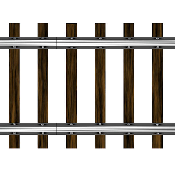 An isolated  seamless and computer generated illustration of a railroad. Seamless means that you can place a sample side by side and repeat it infinitely or use it as material for 3D scenes/objects.