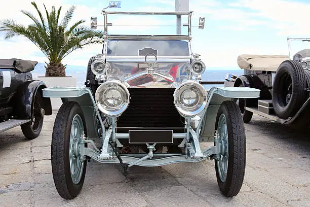 Beautiful classic car. The photo was taken at the Opatija waterfront in Croatia.