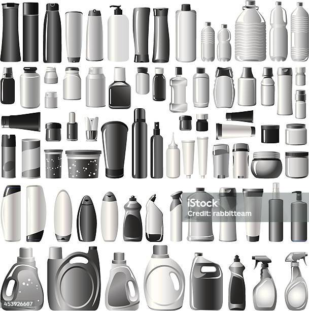 Plasticware Graphics Plastic Containers Stock Illustration - Download Image Now - Bottle ...