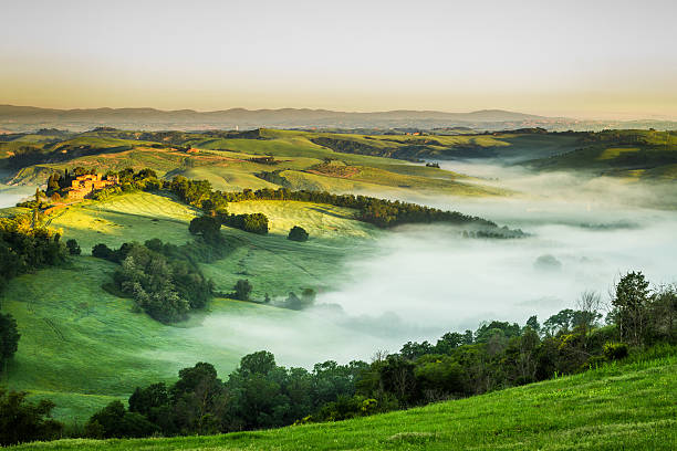 istock Foggy Valley in the morning, Tuscany 453931041
