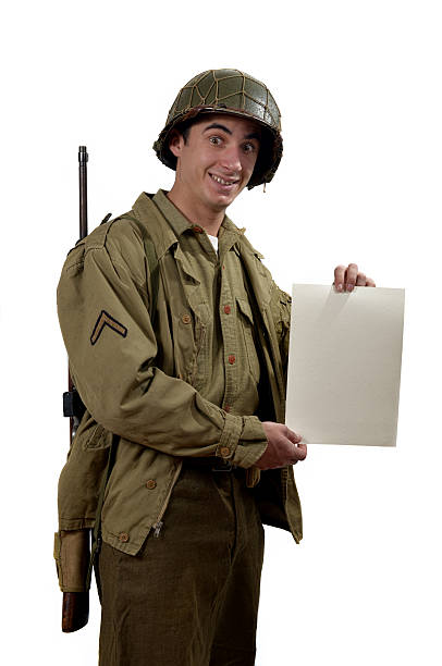 istock American soldier shows a sign 453932081